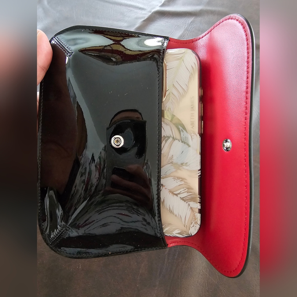 Giorgio Armani Small Patent Leather Shoulder/Crossbody Bag - Picture 9 of 10